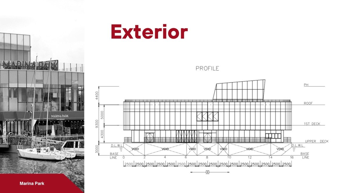 Marina Park Exterior — 건물 입면도와 외관